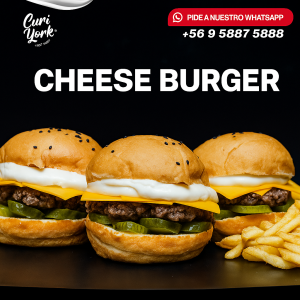 PROMO 3 CHEESE BURGER CON PAPAS FRITAS X $9990